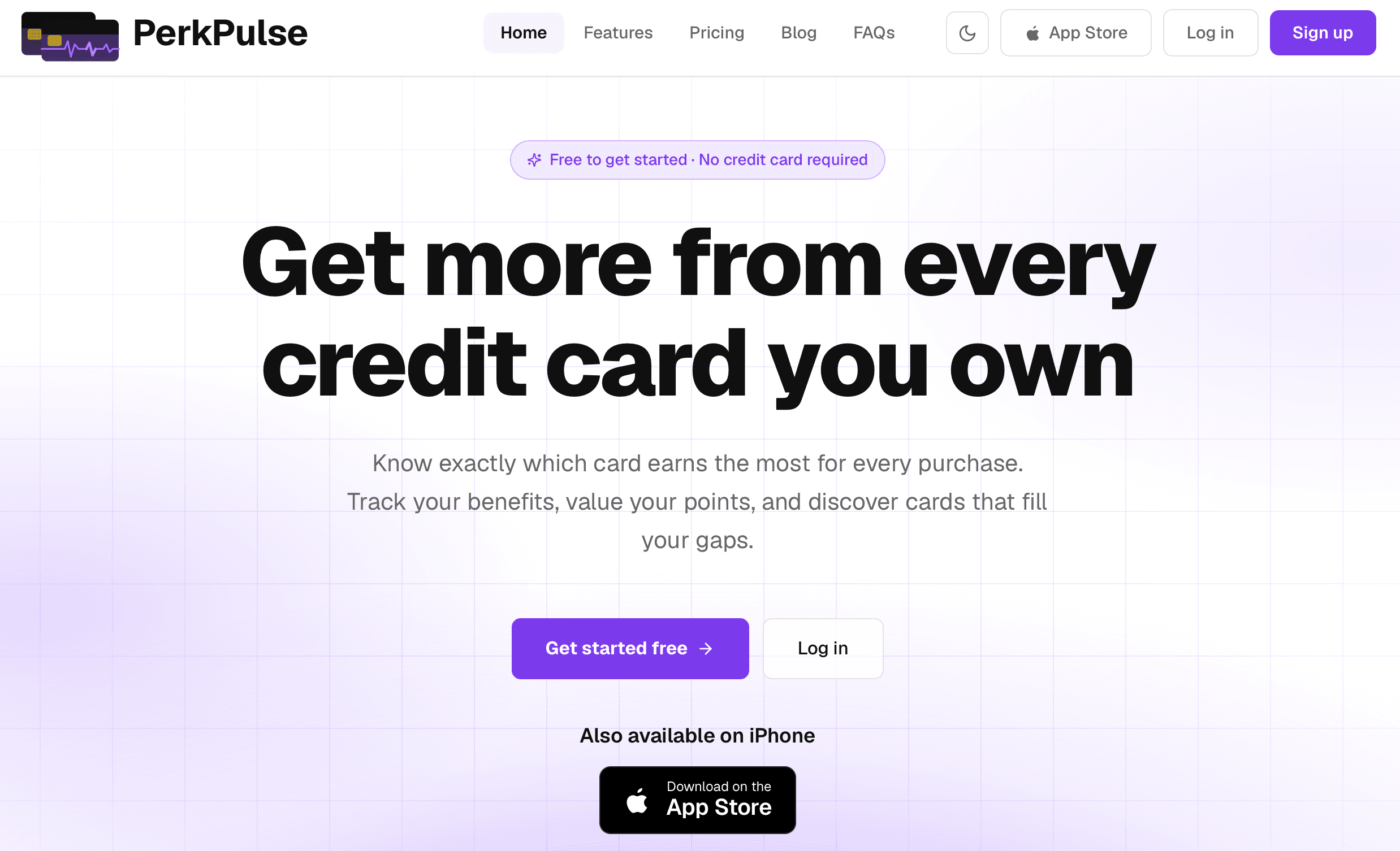 Screenshot of the PerkPulse app